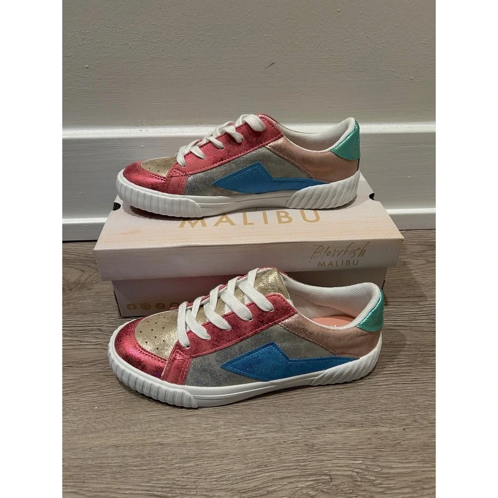 Blowfish Malibu Willa-K Gold Multi Metallic Sneakers J2073S1250 Kids Size 4M